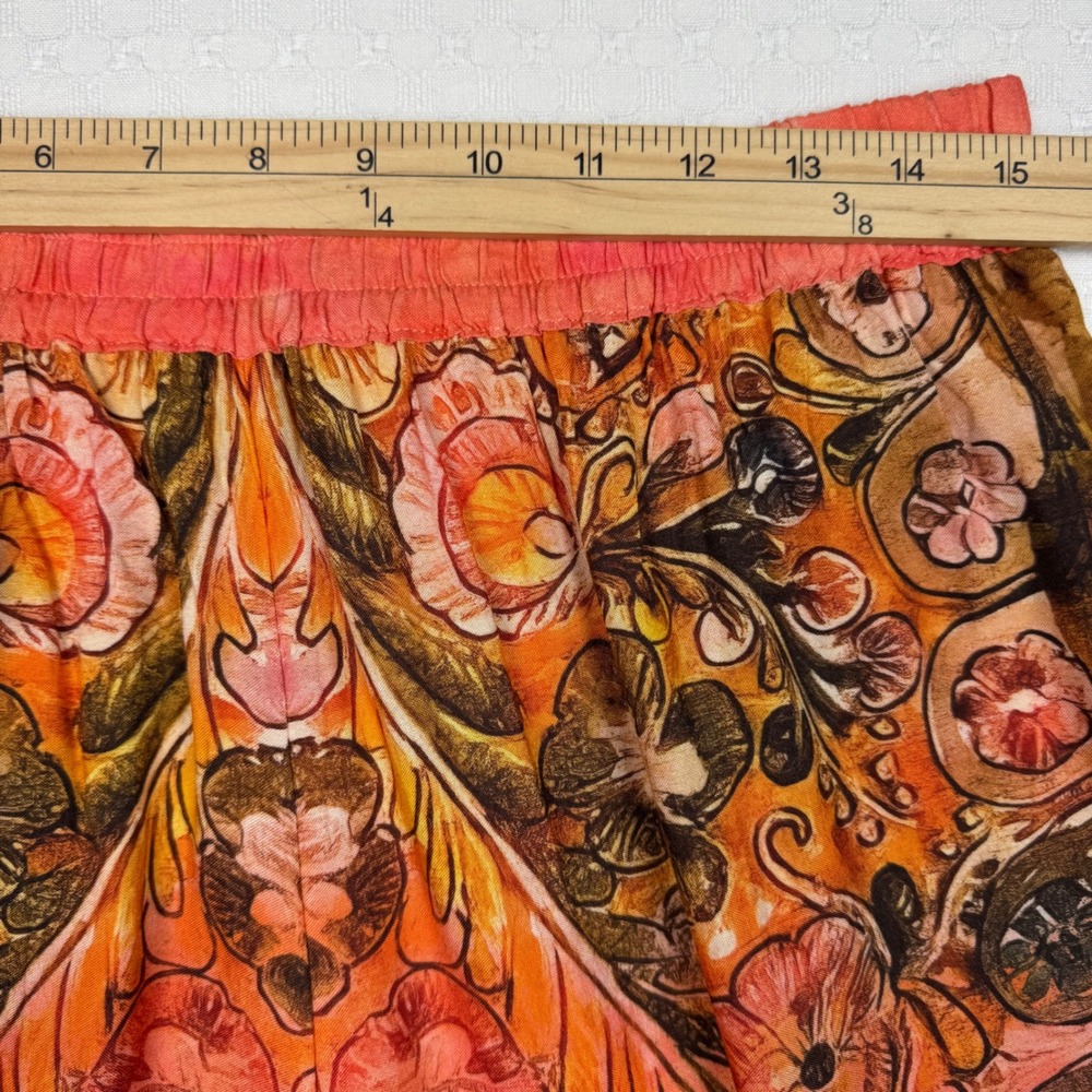 NWT Natural Life Boho Wide Leg Palazzo Pants Womens Large Floral Artsy Festival - Picture 6 of 11